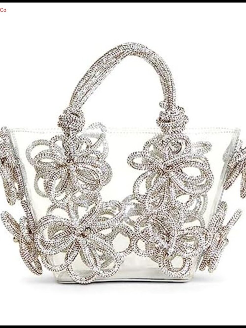 Crystal Evening Clutch with Rhinestones & PVC